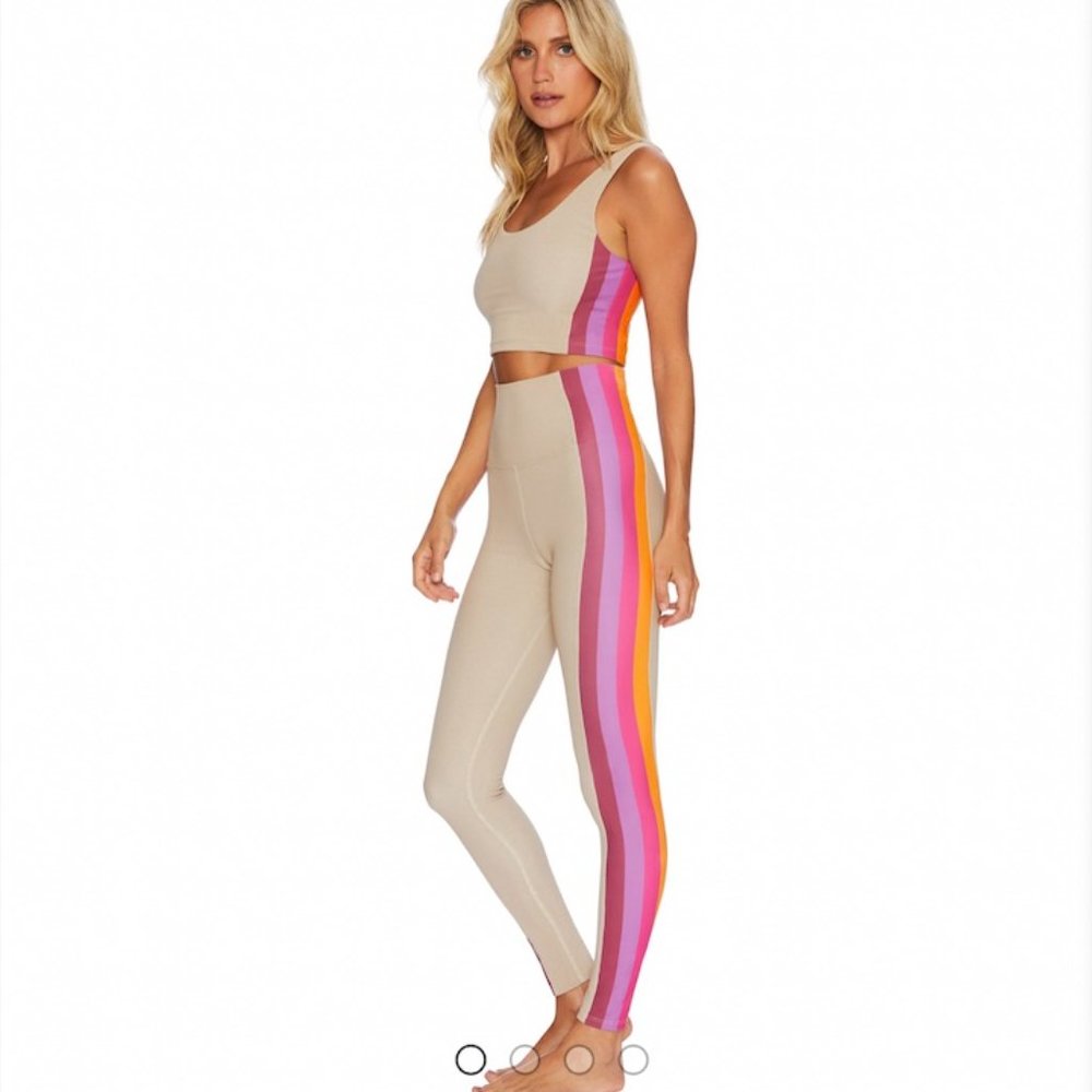 Beach Riot Megan Leggings in Sunset Stripe